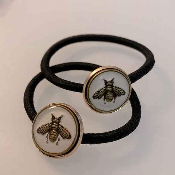 Gucci Bee Button Hairbands Upcycled - Picture 1 of 6